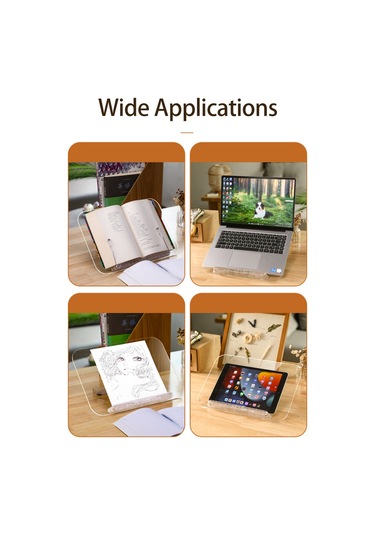 Yaozixa Akrilik Kitap Tutucu: Hafif, Katlanabilir, 13 Ayar Açılı, Yemek Kitabı Ve Dergi İçin Pratik Stand Gümüş