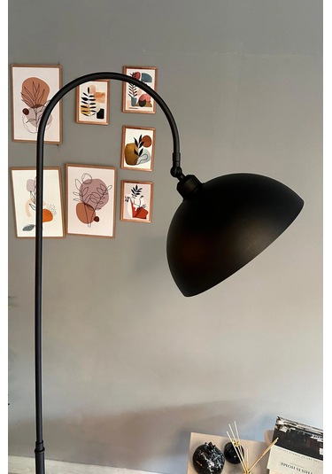 Bamyum Siyah Lambader Hareketli Başlık Modern Dekoratif Metal Oturma Çalışma Odası Lambası Siyah