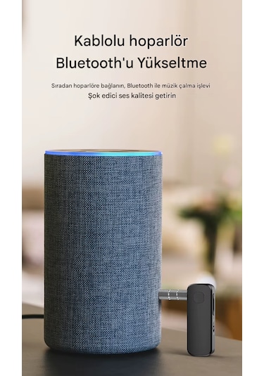 Bluetooth Adaptör 2in1 Alıcı Verici Bluetooth 5.4 Receiver Aux Wireless Araç Hoparlör Bluetooth Kiti