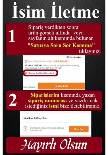 Gümüş Çocuk Ve Bebek İsimli Gümüş Bileklik 925 Ayar St261