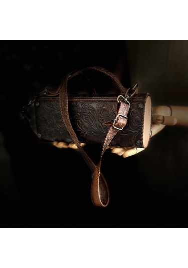 Hakiki Deri, El Yapımı Bayan Çanta, Bayan Cüzdan Larissa V39 Acı Kahverengi