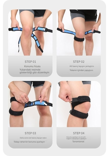 Spor Patella Kaymaz Silikon Spor Dizlikler