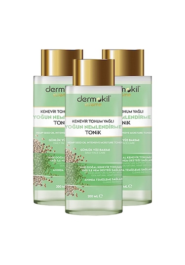 Dermokil Kenevir Tohumu Yağlı Yoğun Nemlendirici Tonik 3 x 200 ML