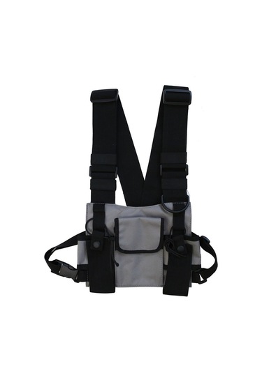 Tenfowee Erkek Ve Kadın Çok Amaçlı Göğüs Çantası - Dayanıklı Oxford Kumaş, Ayarlanabilir Kayışlar, Hafif Ve Pratik Açık Gri