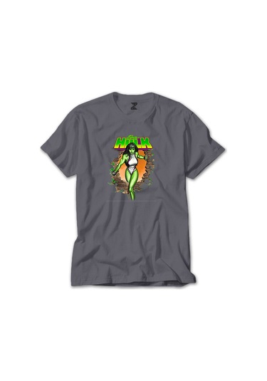 She Hulk Duvar Gri Tişört Gri