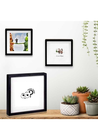 Bir Mucize Bekliyoruz Hangi Hayat Tasarımlı Yapışkanlı Sök Tak Paspartulu Pola 3 'lü Çerçeve