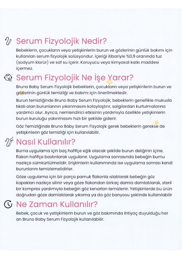 Bruno Baby Serum Fizyolojik 5 ML x 20 Flakon