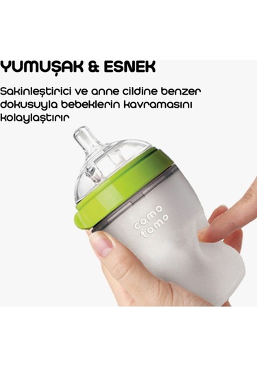 Antikolik Silikon Biberon 2'li 150ml Pembe - Yavaş Akışlı 0-3 Ay Yenidoğan