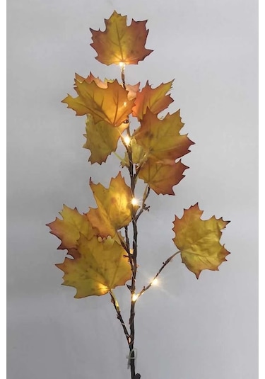Led Işıklı Akçaağaç Yapraklı Sonbahar Dalı