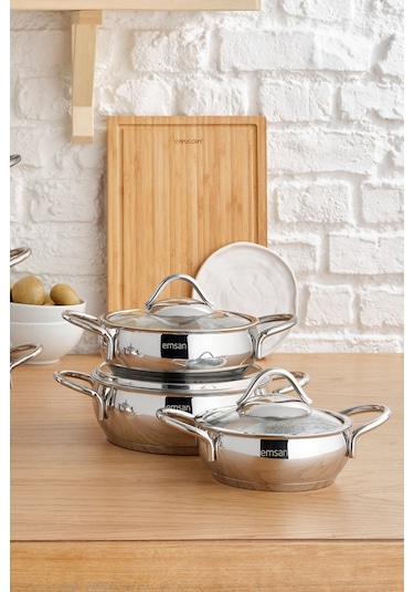 Emsan Cemre 6 Parça Çelik Sahan Seti