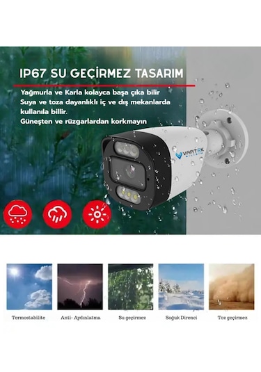 8 Kameralı 1tb Hdd Güvenlik Kamera Seti 5mp 1080p Full Hd Tam Renkli Gece Görüş Dvr Kayıt Cihazlı Tak Çalıştır Sistem