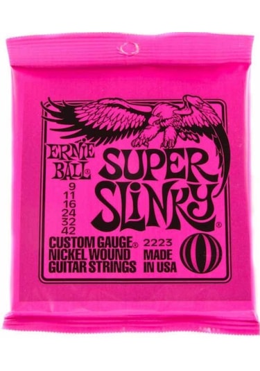 Ernie Ball 09-42 Super Slinky Elektro Gitar Teli P02223