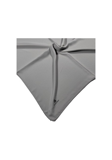 Mısırlı Eşarpları Queen Krep Düz Renk Eşarp 140x140 Cm Gri