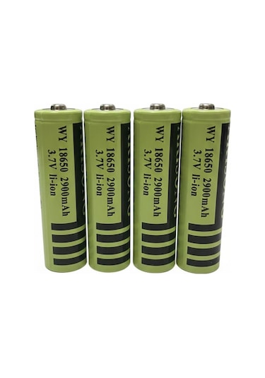 18650 Şarjlı Fener Pili Li-ion 3.7v 2900mah 4 Lü