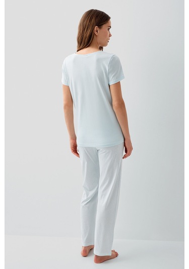 Pierre Cardin Kadın Mavi Pijama Takım Mavi