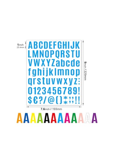 12 Adet Kendinden Yapışkanlı Vinil Harf Ve Rakam Çıkartmaları, Posta Kutuları, Tabelalar, Pencereler, Kapılar, Arabalar, Kamyonlar, Adres Numaraları İçin Çok Renkli