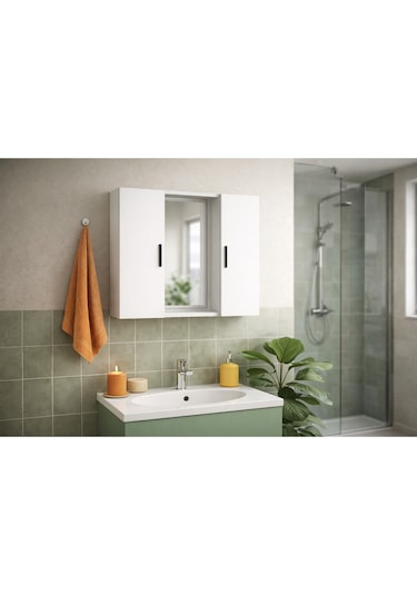 Alesta Life Aynalı Banyo Dolabı Beyaz