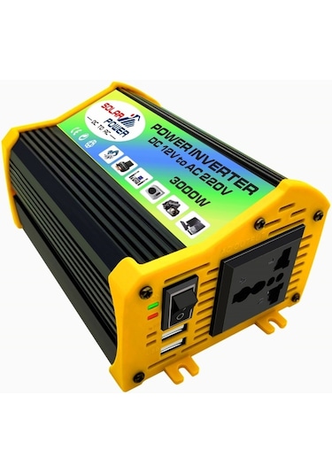 Sones Legend I Nesil Dc12v'den Ac220v 3000w Araç Güç Çeviricisine Siyah