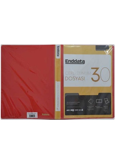 Enddata Ön Cepli Sunum Dosyası 30'lu Kırmızı 1230-2