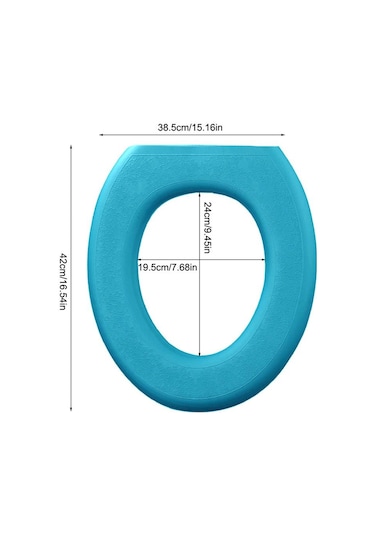 Mavi Eva Su Geçirmez Klozet Kapağı Kalınlaşmış Dört Mevsim Evrensel Tuvalet Pedi
