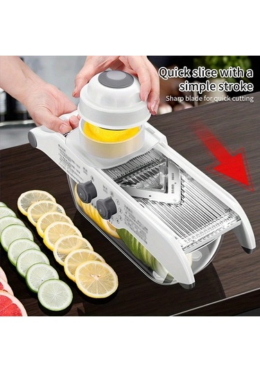Xuweiwei Ev Kullanımı İçin Çok Fonksiyonlu Meyve Dilimleyici Manuel Patates Limon Dilimleyici Ve İpek Kazıyıcı 1 Parça