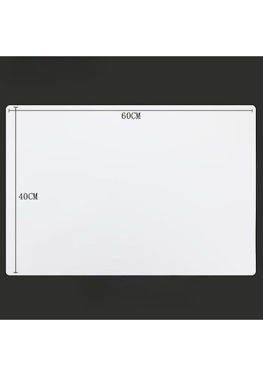 Novahub Beyaz 60x40 Cm Silikon Masa Mat Kaymaz Kesme Tahtası Mat Yalıtımlı Mat Öğrenci Yemek Mat Büyük Placemat Çekmece Mat Beyaz Beyaz
