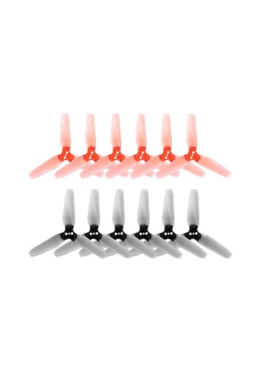 Emax 3 İnç 3 Kanatlı Şeffaf Pervaneler - 1106 Motor Rc Yarış Drone İçin Yüksek Kaliteli Ve Dayanıklı 6 Kırmızı 6 Siyah Çift