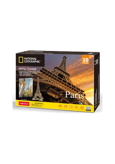 3d Puzzle National Geographic Eyfel Kulesi 80 Parça
