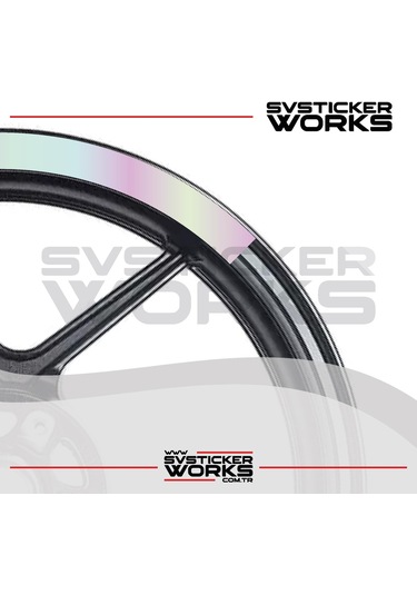 Motosiklet Jant Şeridi Jant Sticker Yarım Kaplama Daire 17-18 İnch Jant Motor Uyumlu Hologram