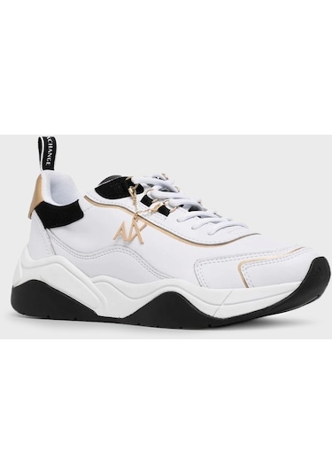 Armani Exchange XDX104 XV580 S037 Kadın Ayakkabı Beyaz - Siyah
