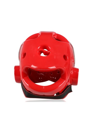 Tam Yüz Baş Koruma Karate Kask Tekvando Şapka Mma Kick Boks Kafa Kırmızı