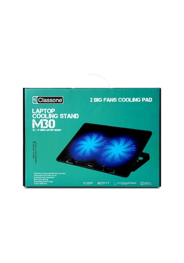 Classone M30 Mavi Led 15.6' Oyuncu Notebook Soğutucu + Kablosuz Mouse
