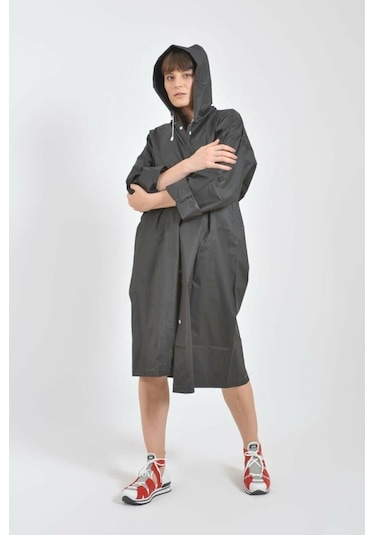 Unisex Su Geçirmez Eva Kumaş Yağmurluk Siyah
