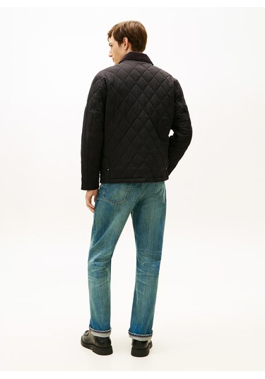 Tommy Hilfiger Dıamond Quılted Jacket Erkek Siyah Mont - Mw0mw41768