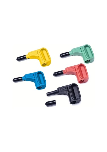 Xuweiwei 5pcs Manyetik Test Probu 4mm Muz Banan Renkli Kırmızı Siyah Mavi Yeşil Sarı Dijital Multimetreler İçin