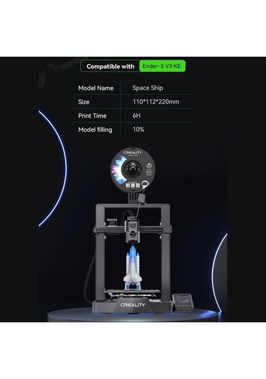 Fortunelane Creality Ender-3 V3 Ke Fırın Blok Seti: Seramik 60w + 0.4mm Çift Metal Nozel, 1.75mm Filament Desteği Pla, Abs, Petg,