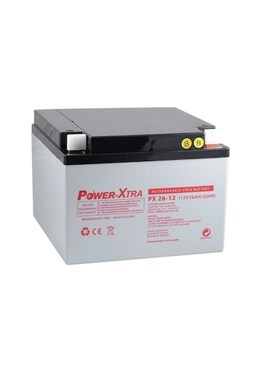 Power-Xtra 12 V 26 AH Bakımsız Kuru Akü
