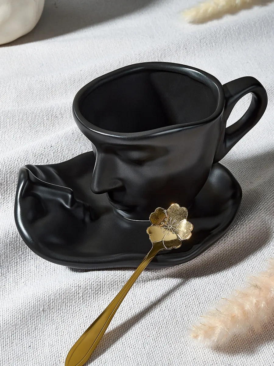 Teplo V Rukah Çay Takımı, Bardak Ve Kaşık Seti 250 Ml 147641684 Siyah Melanj