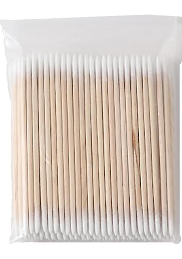 100 Adet Çift Uçlu Pamuklu Çubukla Nail Art Makyaj Eyeliner Düzeltme İçin İnce Sivri Uçlar - Güzellik Araçları Whıte