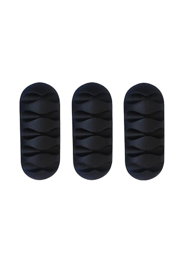 3B Trend 3'Lü Set 5 Kanallı Kablo Tutucu Düzenleyici Sabitleyici