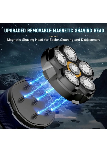 Xiaaokeji Titanyum Elektrikli Tıraş Makinesi - Erkekler İçin Şarj Edilebilir Baş Ve Yüz Tıraş Makinesi