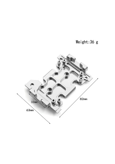 Fosenze Axıal Scx10 Iıı Axı03007/axı03014 1/10 Simülasyon Tırmanma Arabaları İçin Alüminyum Gövde Metal Vites Kutusunun Tabanı Gümüş