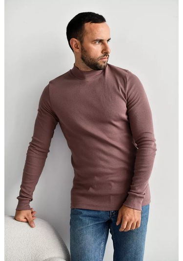 Tlg Çizgili Balıkçı Yaka Kazak 172987186 Kahve