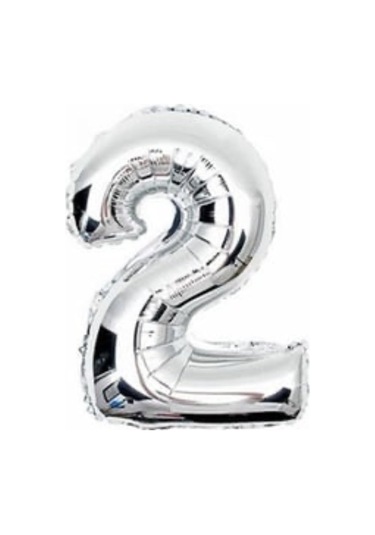 Brokoli Home 2 Numara Gümüş Folyo Balon 100cm 40inç Helyuma Uygu Karışık Renkli