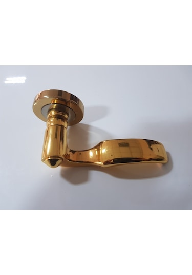 Çelik Kapı Kolu Rozetli Prinç Hanedan Altın Sağ