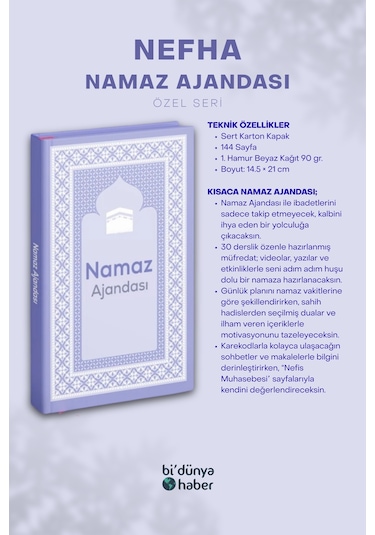 Nefha Namaz Ajandası Özel Seri Çok Renkli