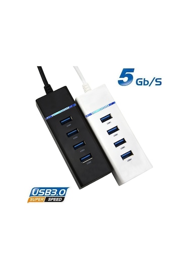 4 Port Usb Hub 3.0 Usb Çoklayıcı Işıklı Usb Çoğaltıcı Switch