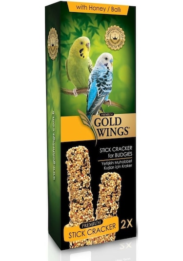 Gold Wings Premium Muhabbet Kuşu 2'li Ballı Kraker Kutu