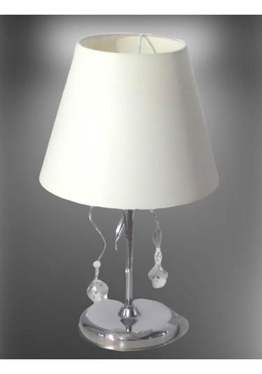 Krem Yatak Odası Taşlı Abajur Diğer