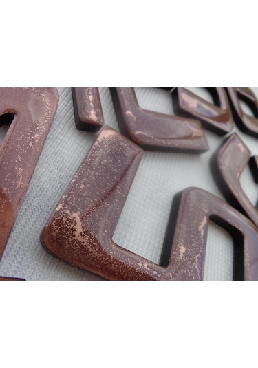 12Cm Bakır Eskitme Kapı Daire Villa Bina Birim Numarası No:0